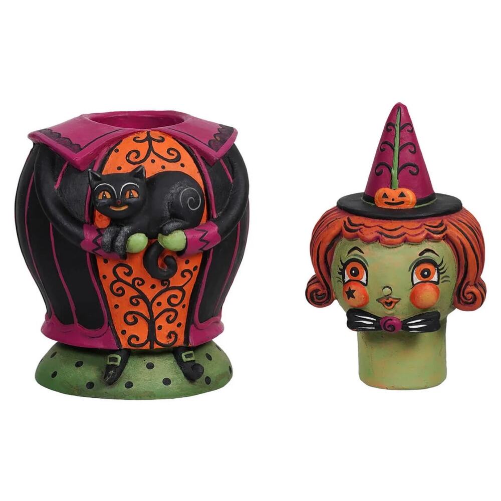 Bethany Lowe Johanna Parker Hagatha And Jack Spooks Jar Halloween Decor NEW - Picture 11 of 11